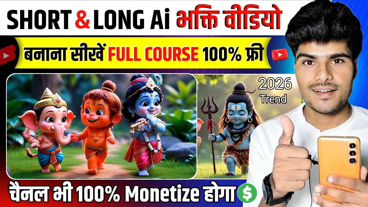 Bhakti ai video kaise banaye | Krishna bhakti cartoon video kaise banaye | Ai bhakti video editing✅️