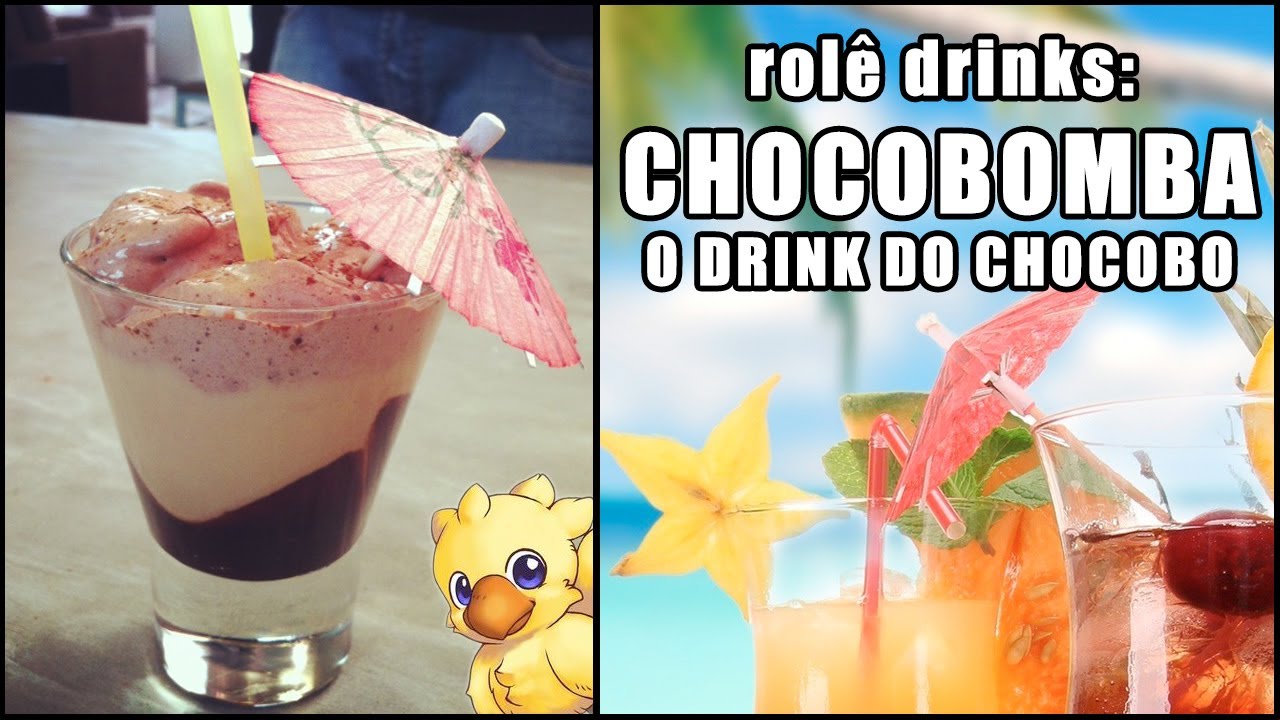 Chocobomba: O Drink do Chocobo (Chocobomb - Com e Sem Álcool)