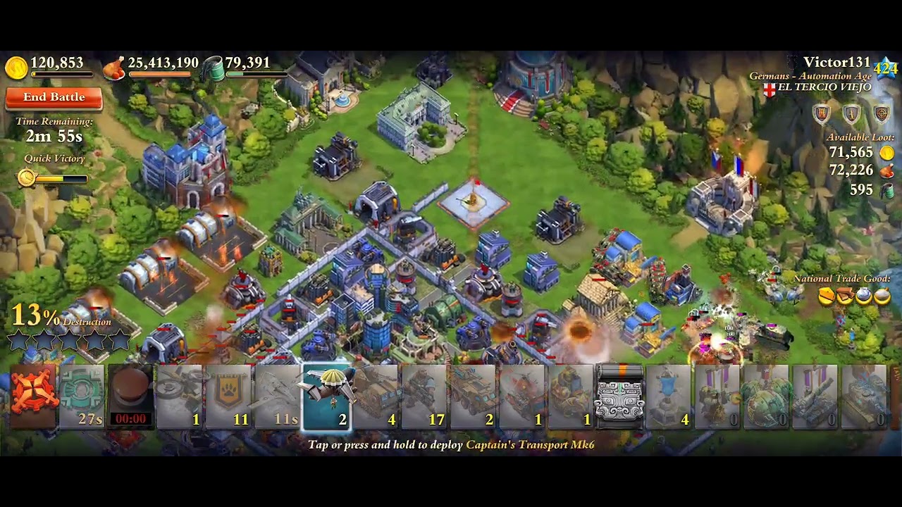 DomiNations: mortars attack vs 424 3D