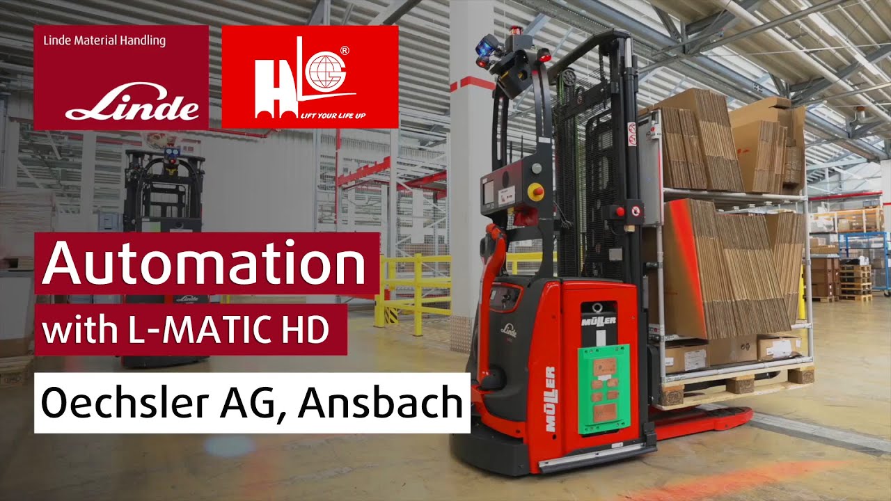 Xe nâng tự động: Linde L-MATIC vận hành 24/7 tại Oechsler AG