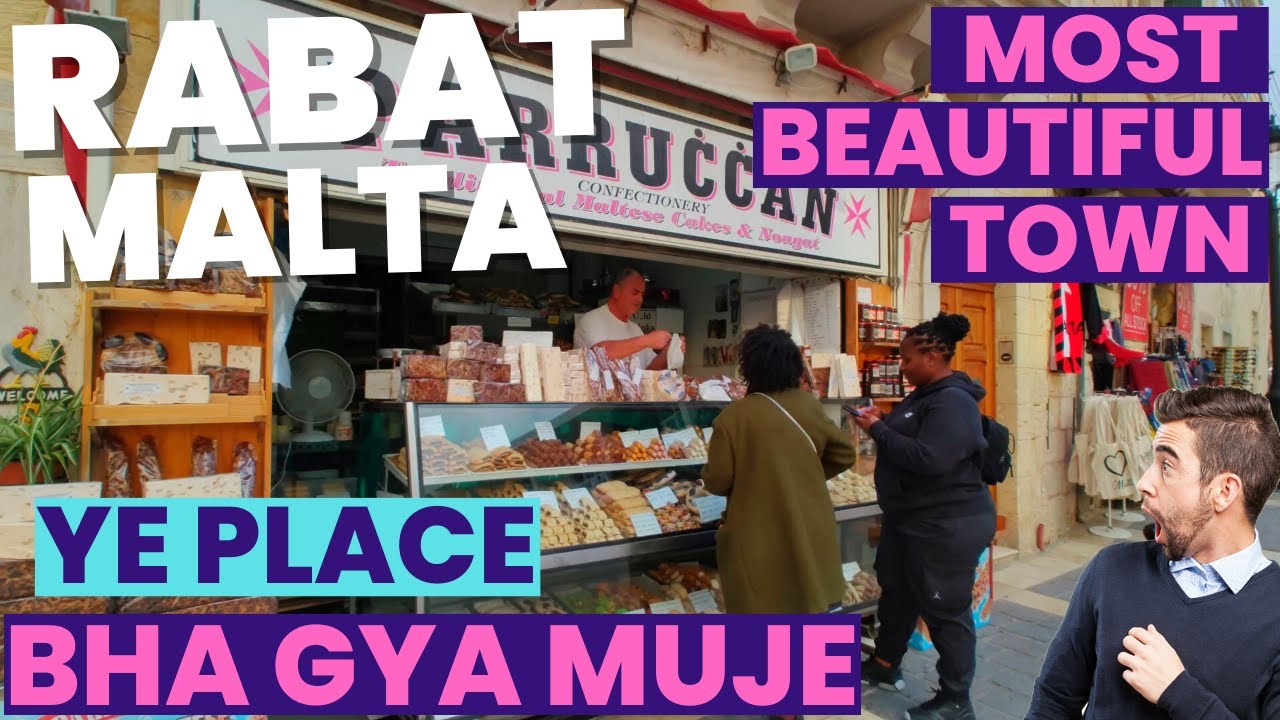 Virtual Tour of Rabat Malta | Free Me Sweets Di Shop Owner Ne | Malta Vlog