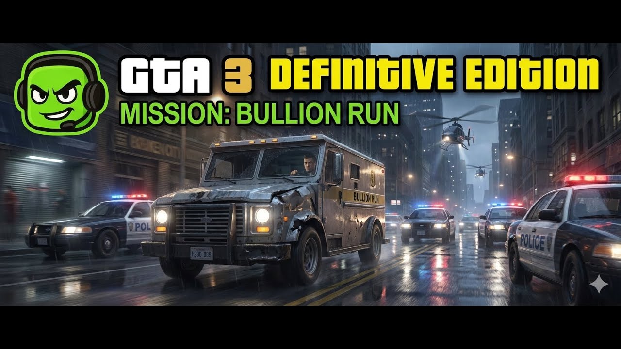 How to Complete Bullion Run in GTA 3 Definitive Edition -[Liberty City]