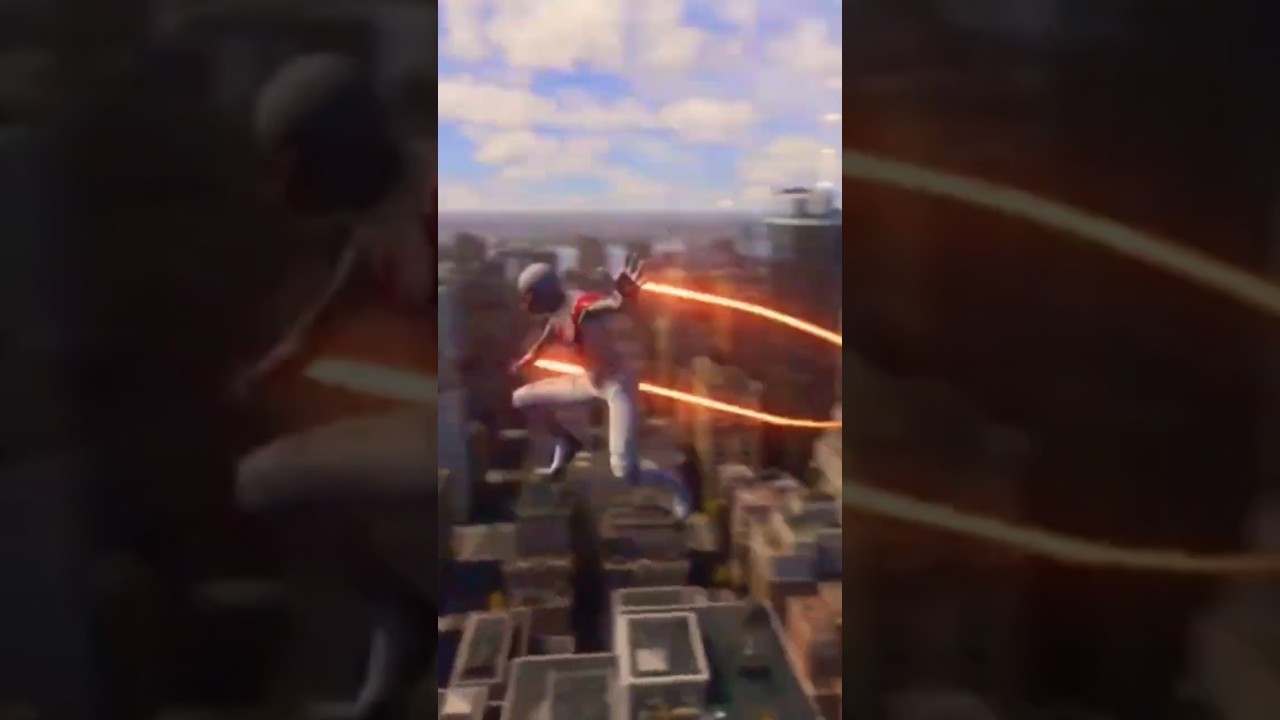 Tjstylesplays Spiderman 2 Miles swinging around NYC.
