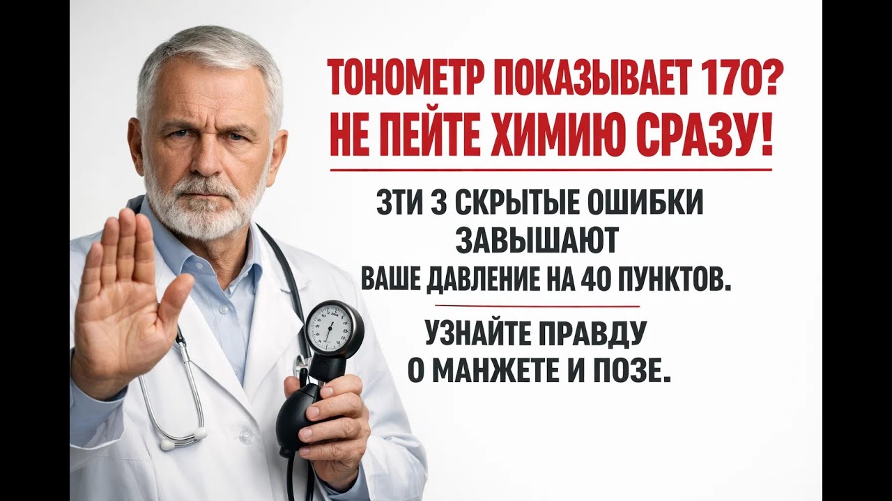 Давление 170? Не хватайтесь за таблетки, пока не исправите эту роковую ошибку с тонометром