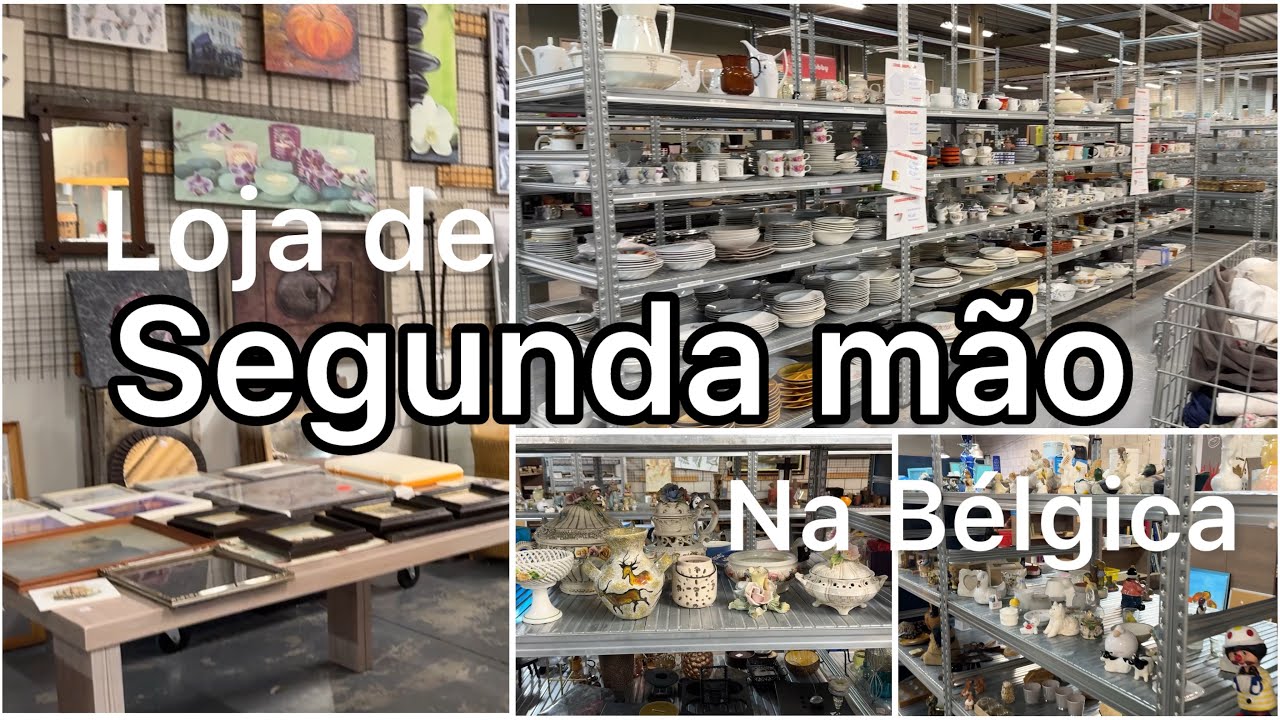 Passeio pela loja de segunda mão na Bélgica e o que eu comprei com 12€