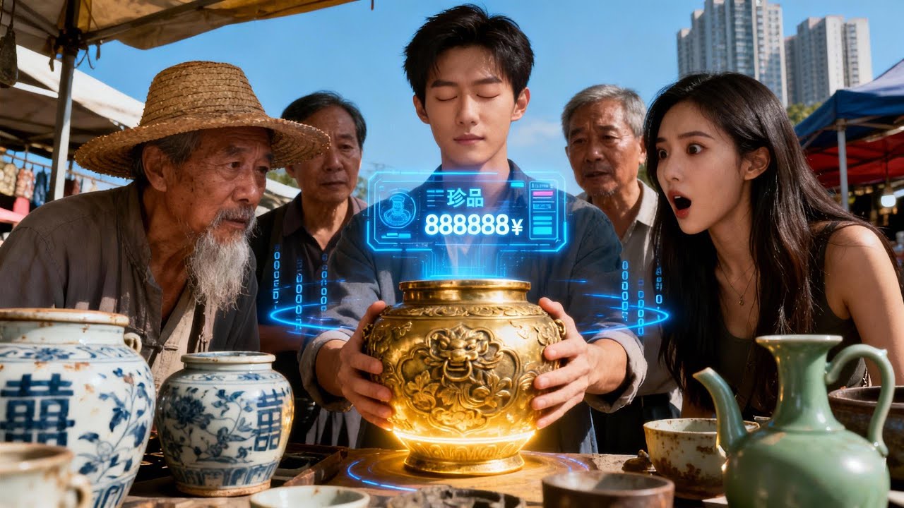 失明少年因天珠覺醒透視眼，鑒寶路上屢獲至寶，廢品堆出古董、開蚌獲天價金珠，攢下巨額財富護嫂清債，成收藏界人人敬重新貴#chinesedrama #爽劇#短劇
