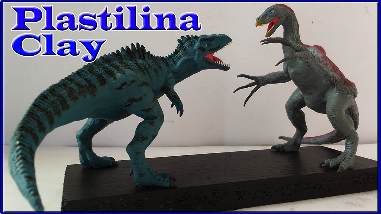 Giganotosaurus vs Therizinosaurus with Clay/Plastilina. Jurassic World 2022.