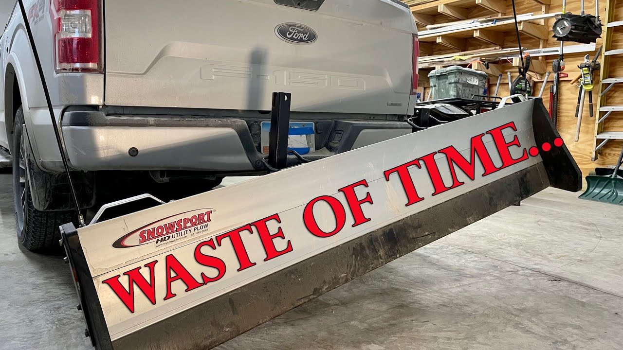 SnowSport HD plow on a rear hitch - Sometimes I'm not too bright