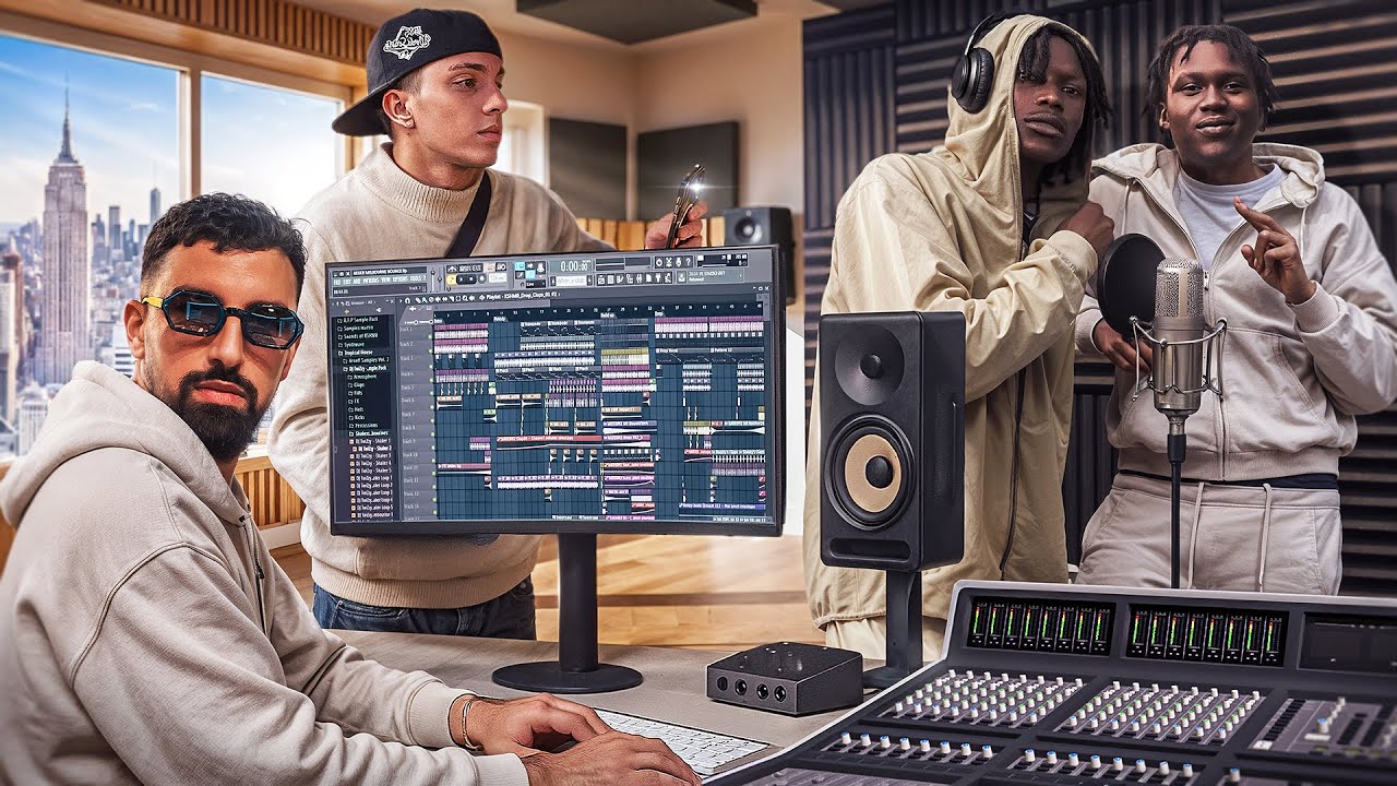 EN STUDIO À NEW-YORK AVEC @AnymeTV @RennyThaRapper6 @bobbytootact
