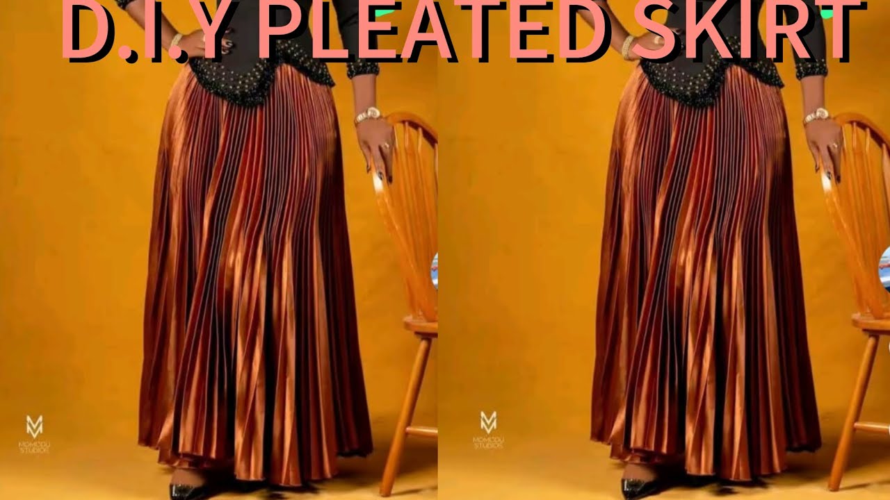 How to cut and sew a pleated skirt using an already pleated fabric (sunray fabric)