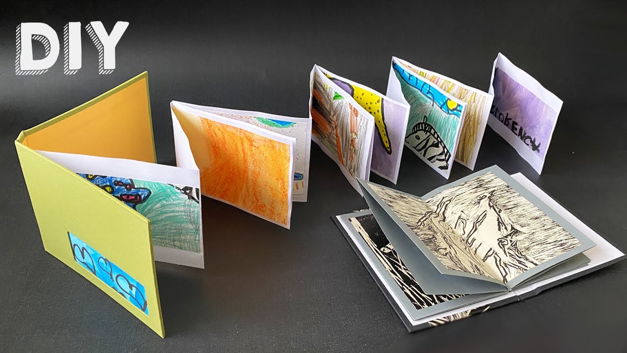 Cómo Hacer un  LIBRO de ARTISTA  Fácil  👉  TUTORIAL LIBRETA  DIY  [ Plegado en Acordeón ]
