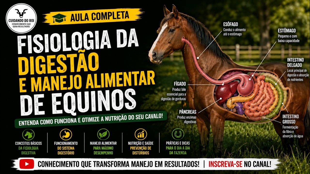 Fisiologia da digestão e Manejo Alimentar de Equinos | Prof. Antônio Filho.