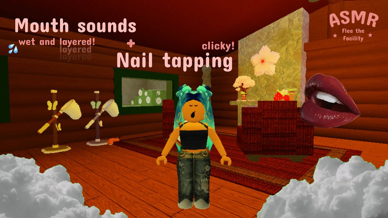 Roblox asmr ~ Mouth sounds + Nail tapping (Flee the facility)