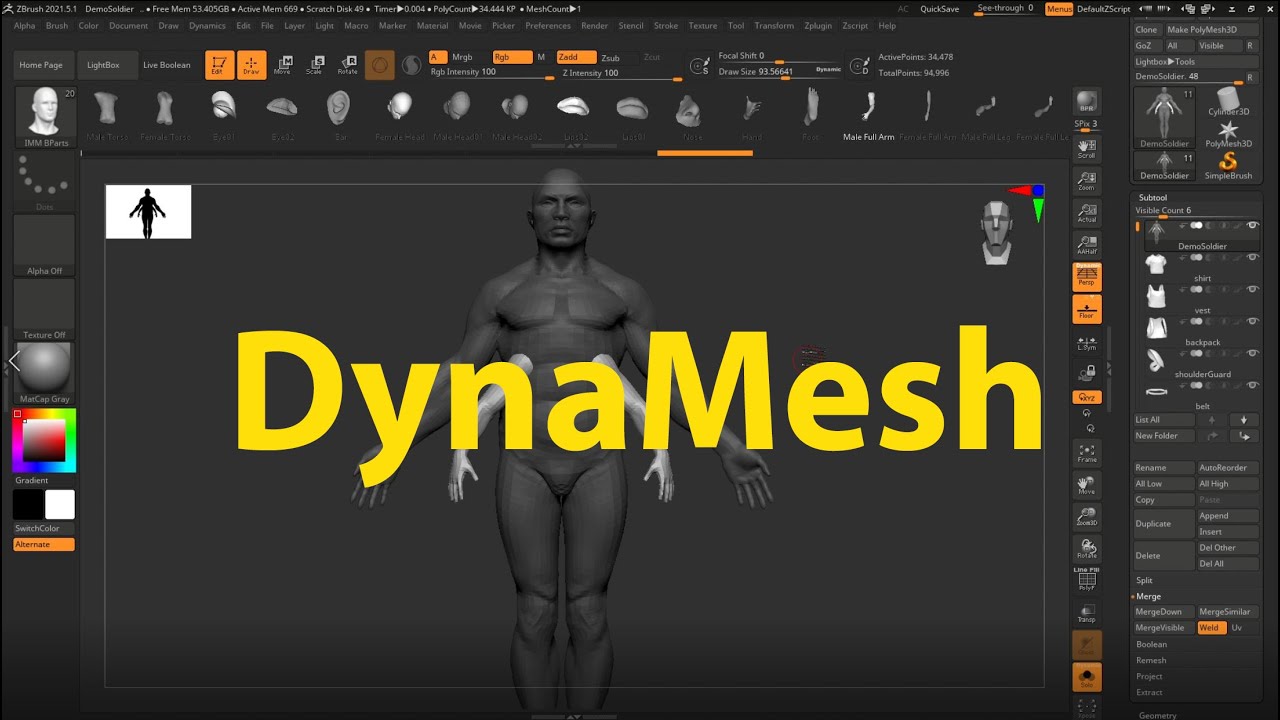 Học Cùng Master Zbrush - DynaMesh #zbrush