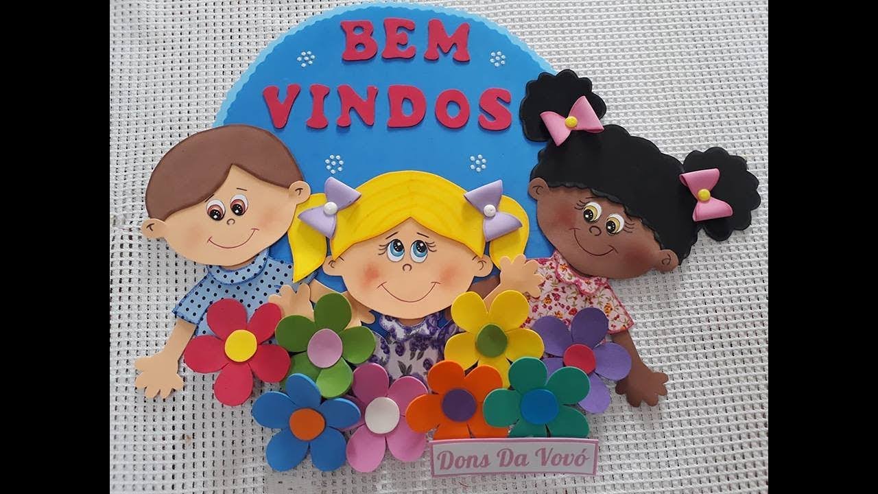 Aprenda a fazer placa de porta de Boas Vindas de eva,para sala de aula.  #donsdavovo