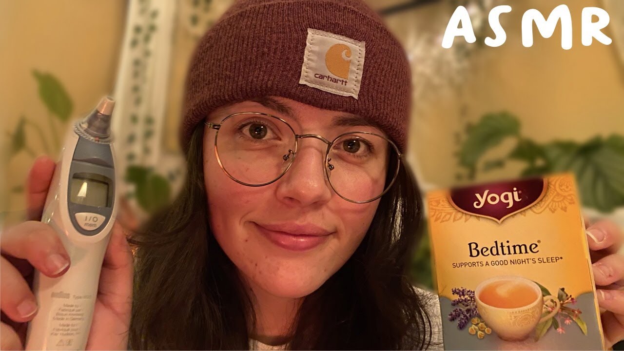 ASMR Taking Care of You When You're Sick | skincare, tucking you in, personal attention
