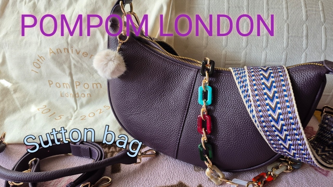 SUTTON SLING BAG FROM POM POM LONDON. INCLUDING 2 GORGEOUS STRAPS!
