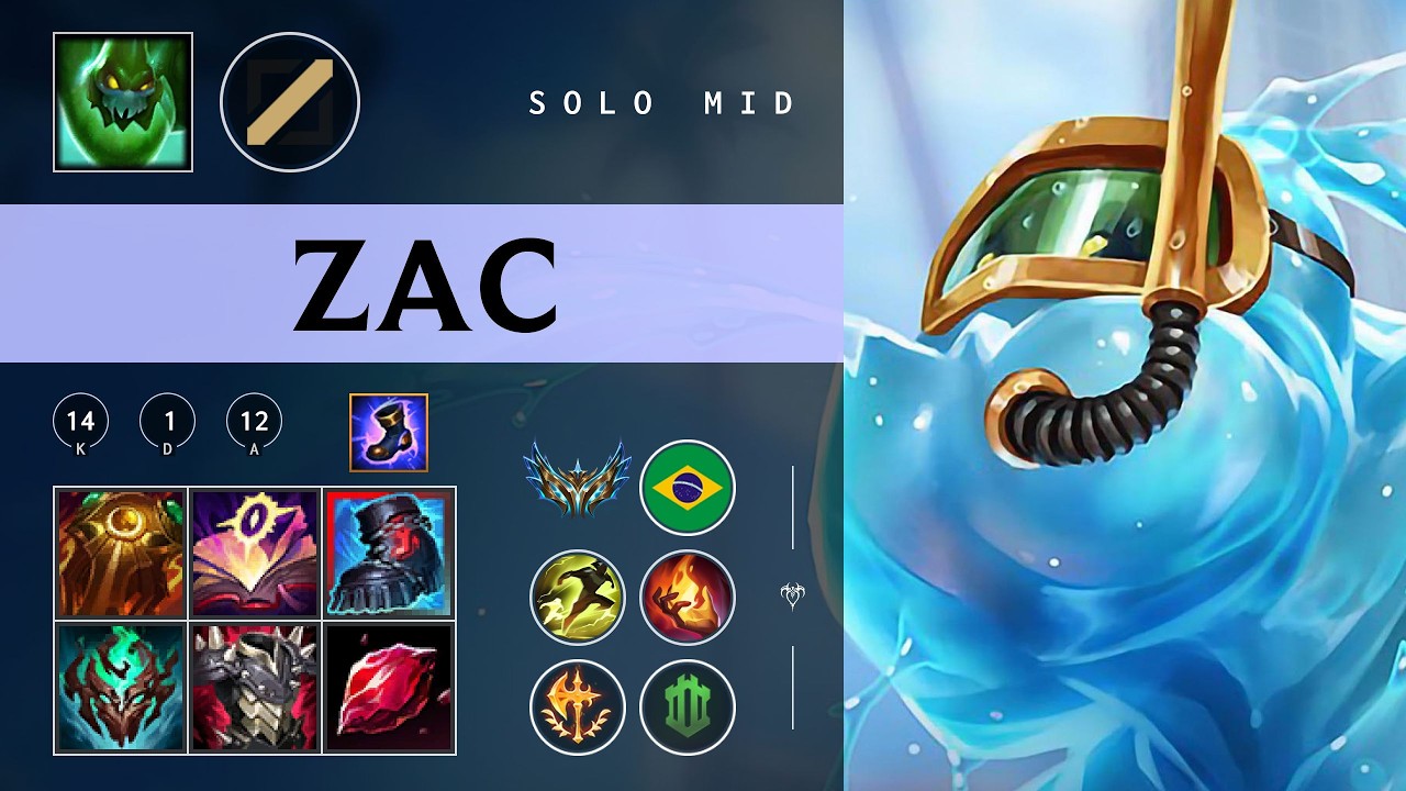 Zac Mid vs Irelia - BR Challenger Patch 26.04