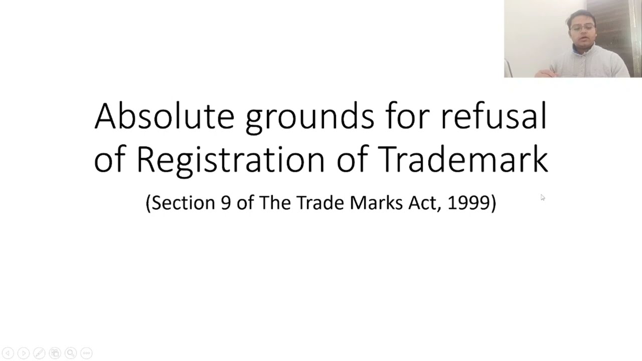 Absolute grounds for refusal of a trademark (Section 9 Trademarks)
