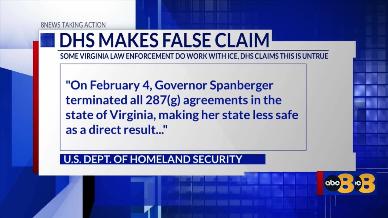 DHS incorrectly claims Spanberger banned all Virginia law enforcement from working with ICE