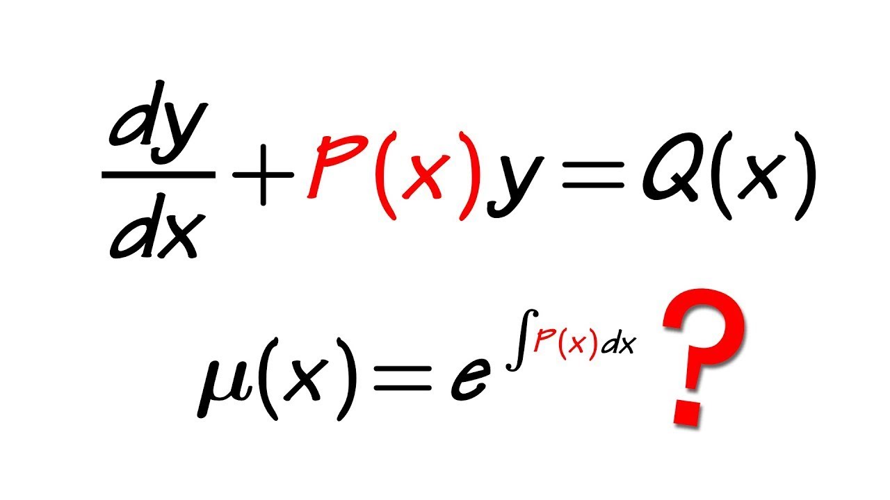 First order Linear DE شرح المعادلات التفاضلية