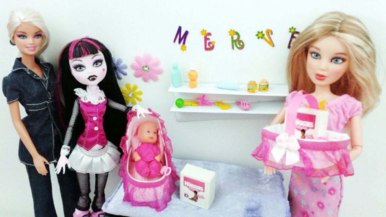 How to Make Doll Bassinet and Basket - Recycling - Doll Crafts - simplekidscrafts - simplekidscrafts