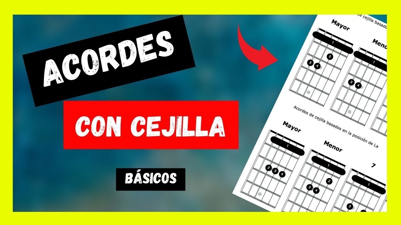 ACORDES Básicos (Mayores y Menores) con CEJILLA 😱 | Curso de ACORDES para GUITARRA
