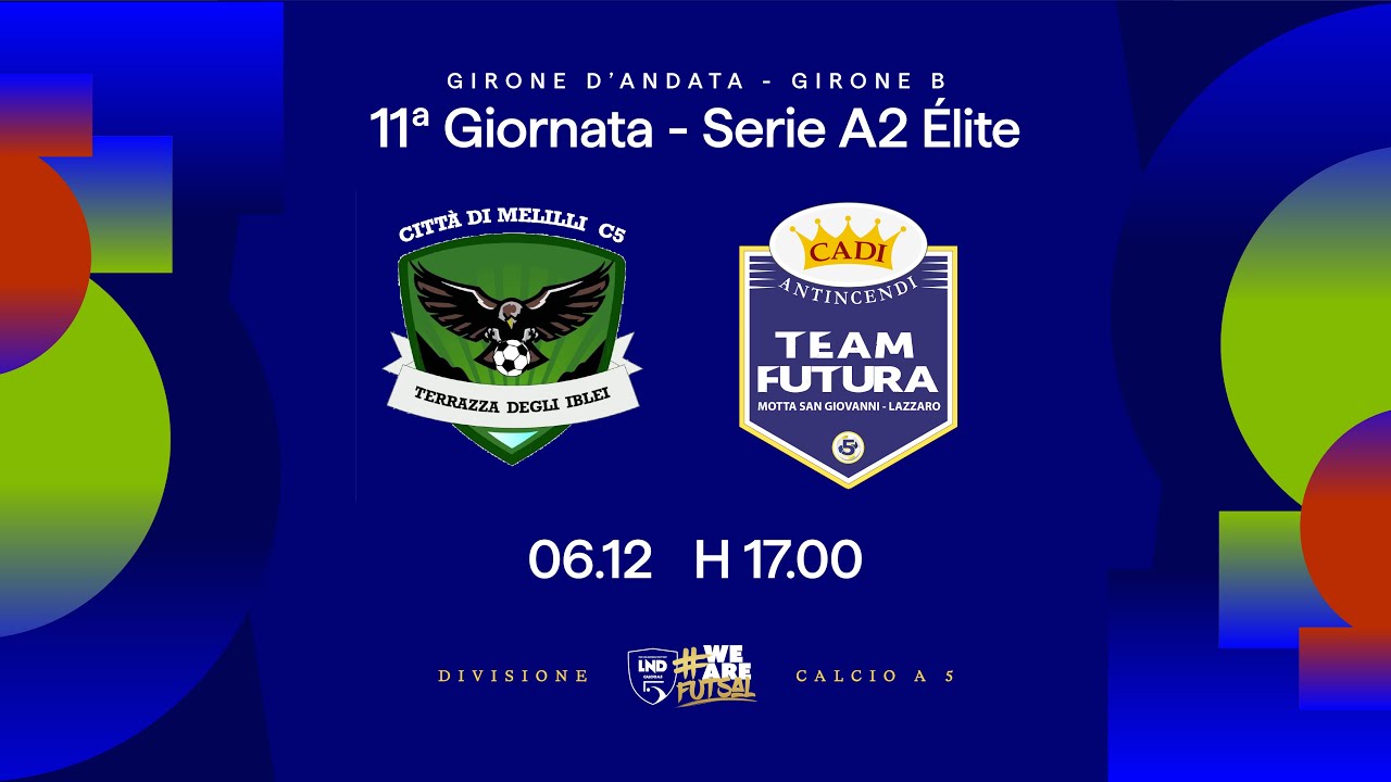 Citt&agrave; di Melilli-Cadi Antincendi Futura 6-5 | 11&ordf; giornata | Serie A2 &Eacute;lite 2025/2026 - Girone B