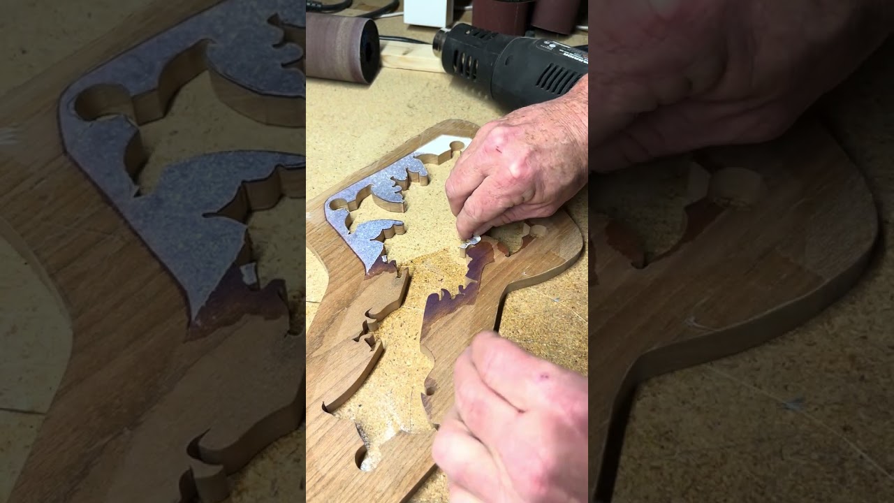 Using a heat gun to remove a pattern and tape