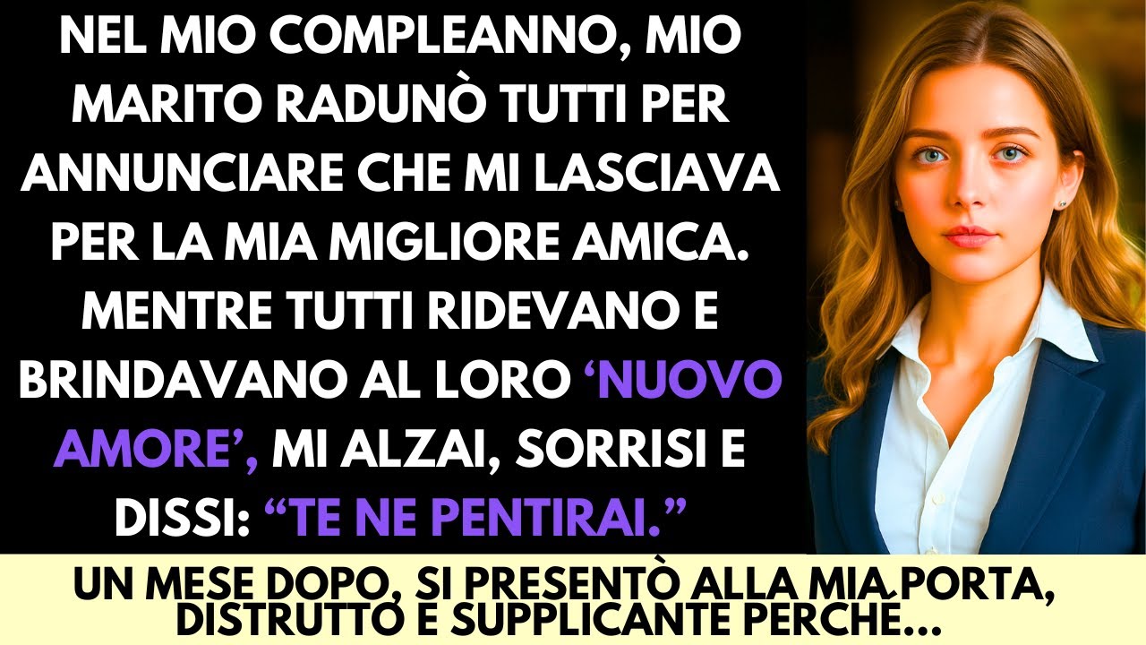 Al Mio Compleanno, Mio Marito Mi Lasciò per il Mio Miglior Amico—Un Mese Dopo Implorò di Tornare