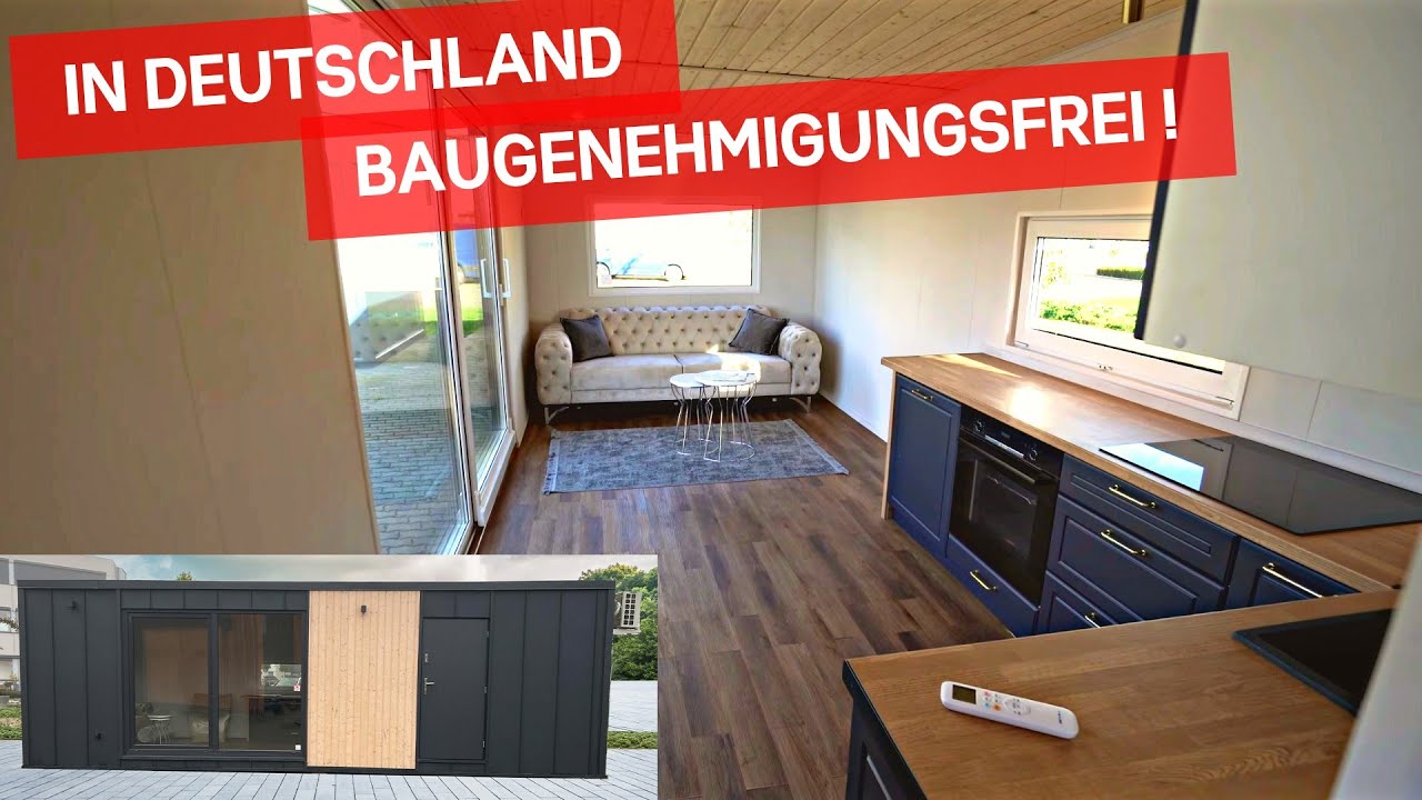 Das komplette 27m² Tinyhouse! 1 ZKB. Klima. Bad. Küche. In Deutschland OHNE BAUGENEHMIGUNG bewohnbar