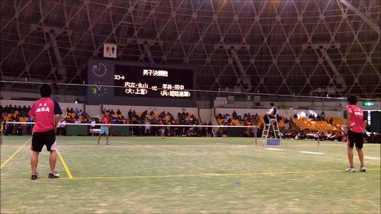 ★ソフトテニス　高校近畿インドア2014　男子　決勝戦　内本・丸山（上宮高校）ー平井・田中（姫路商業高校）