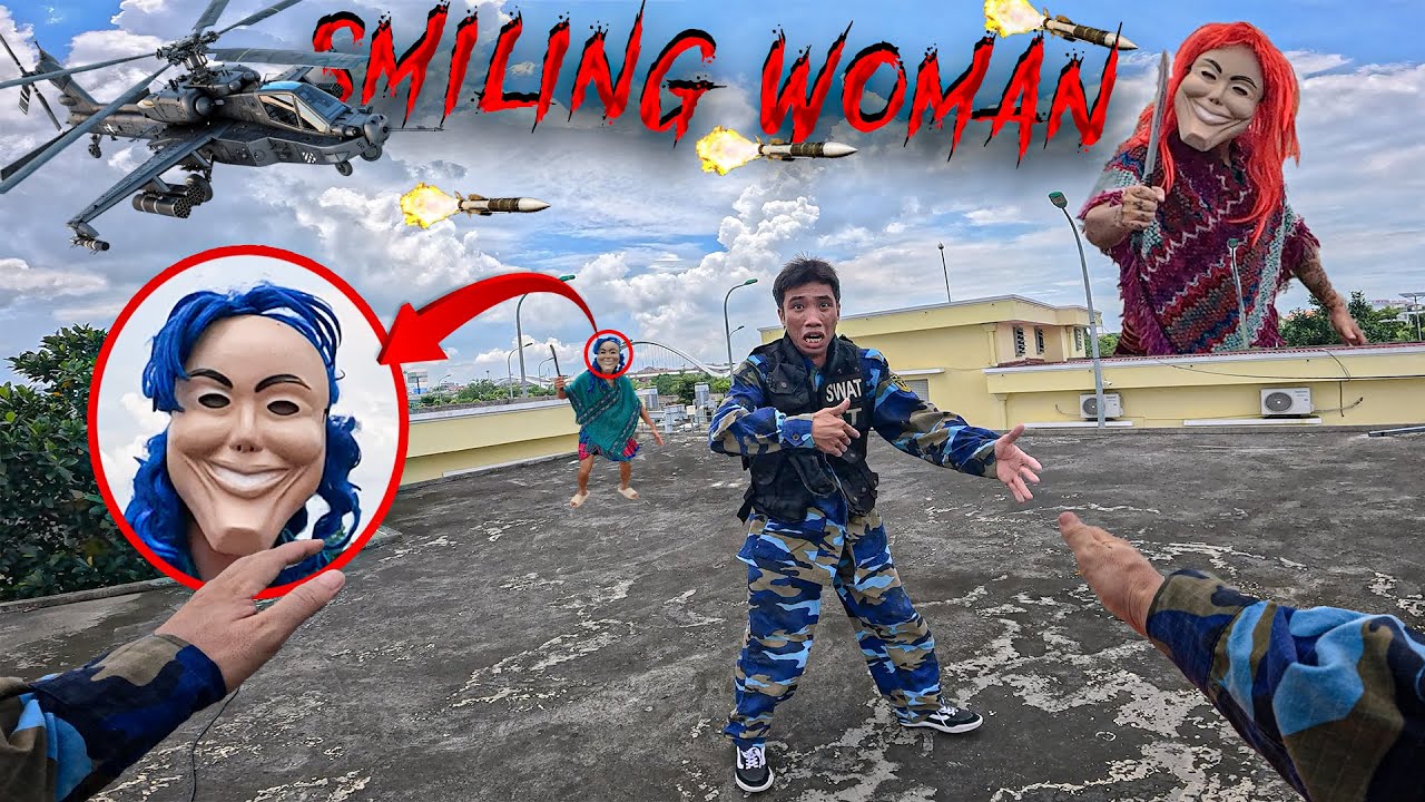 SMILING WOMAN REAL LIFE ESCAPE 22.0 | Horror Parkour Pov Short | Bubbles 3Run