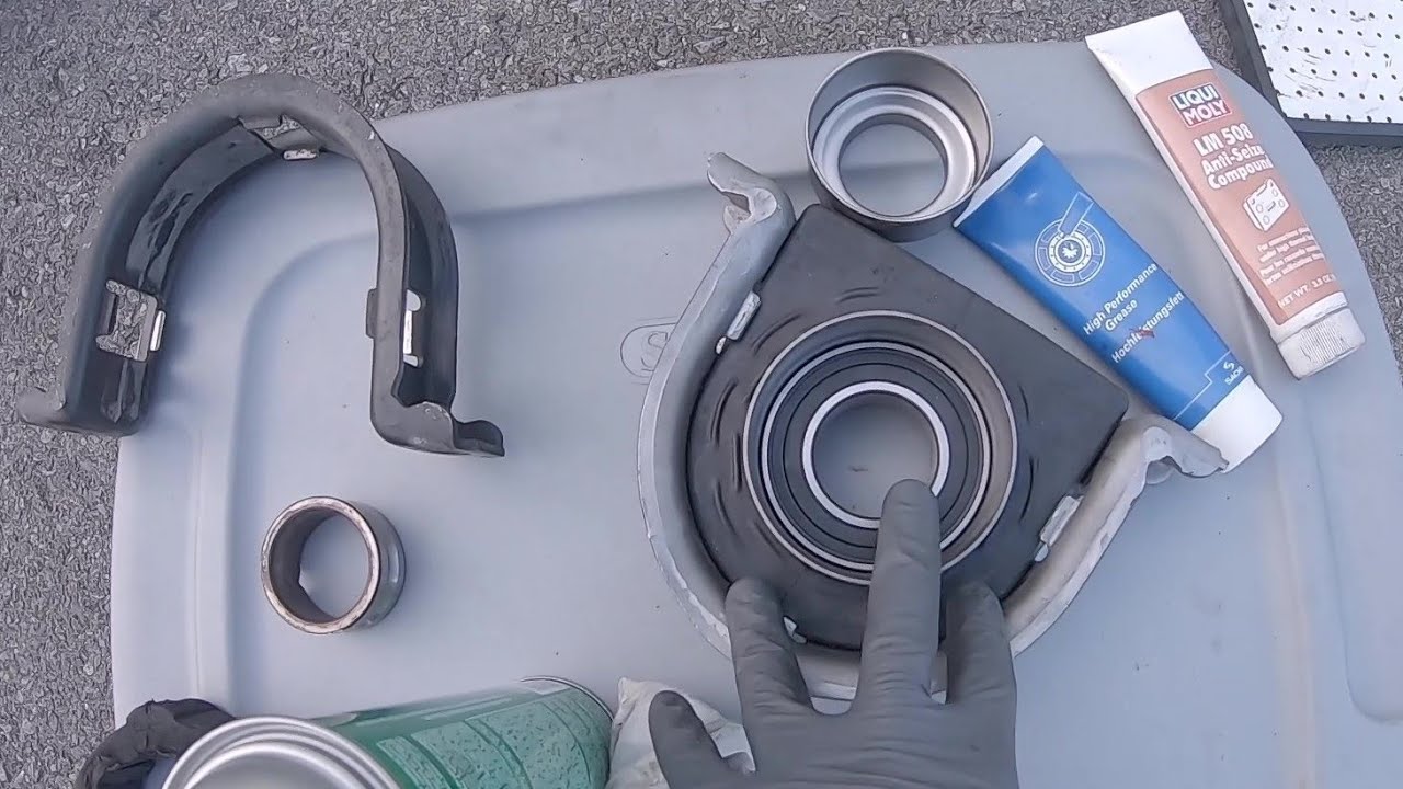 Driveshaft Center Support Bearing Replacement How To | DIY Off Grid RV Van Build: Ep. 56