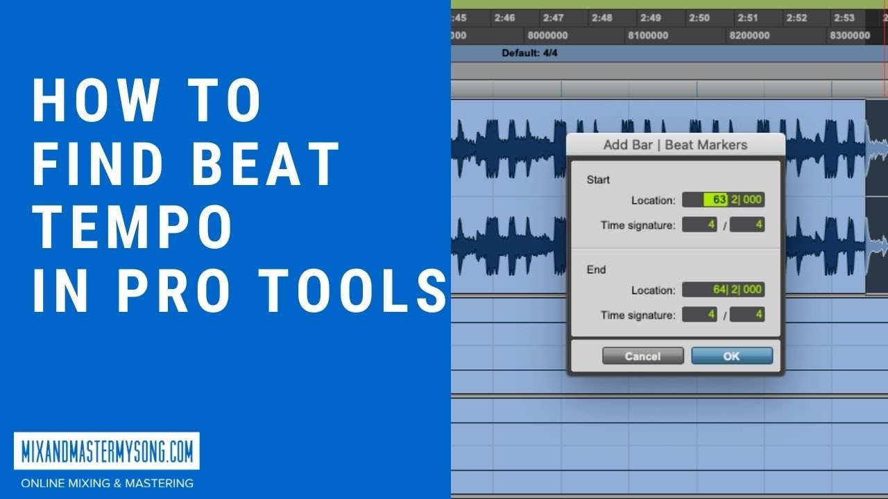 How To Find The Tempo In Pro Tools