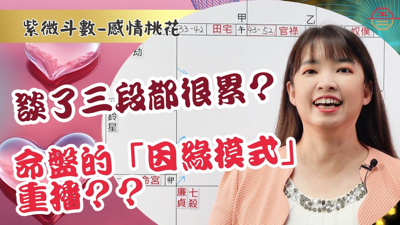 紫微斗數｜談了三段都很累？是命盤的「因緣模式」重播了