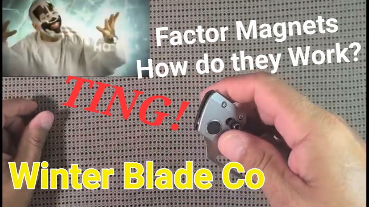 Crazy looking knife somebody stuck magnets in! WinterBlade Factor TING! Slicey Fidget king? Or junk?