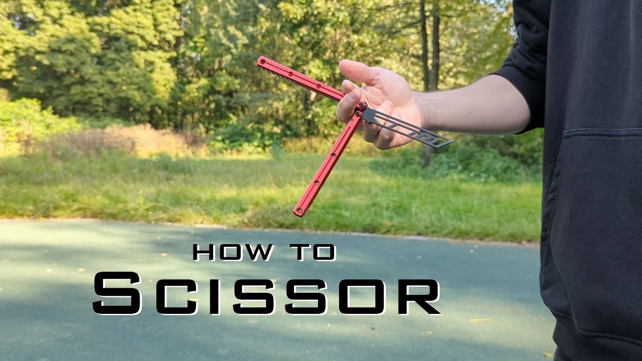 Scissor - Обучение среднему трюку на ноже бабочке | How to Scissor on Balisong