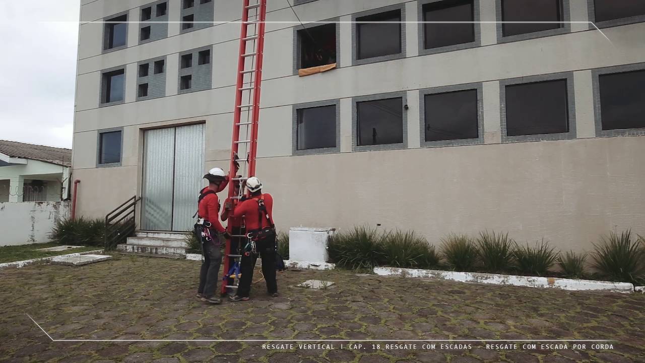 Resgate Vertical - V&iacute;deo 18.3 - Resgate com Escada pela Corda