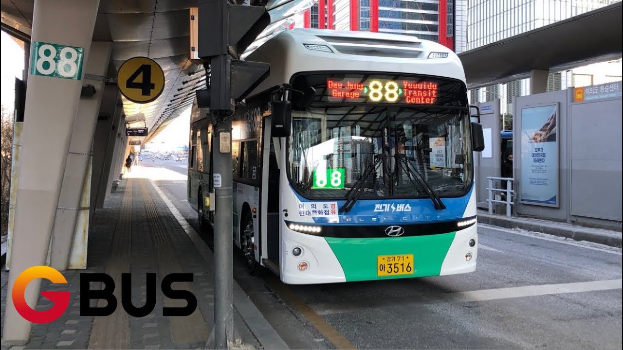 🇰🇷 NEW EV BUS HYUNDAI ELEC CITY 부천 시내버스 현대자동차 일렉시티 전기 초저상버스 EV 2021 88번 3516호 신차 영상 (여의도를 향하여) ⚡️