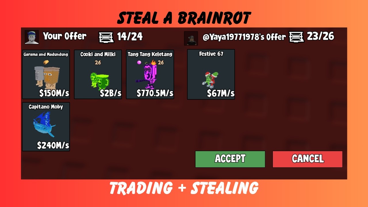 Stealing secrets in live+ trading with viewers #stealabrainrot