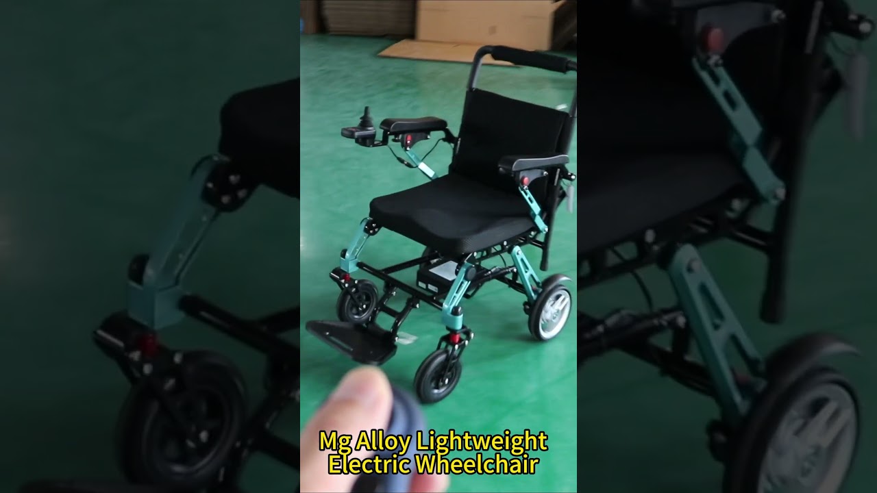 Magnesium Alloy Electric Wheelchair Lightweight-Strong Power-Remote control-Easy Folding