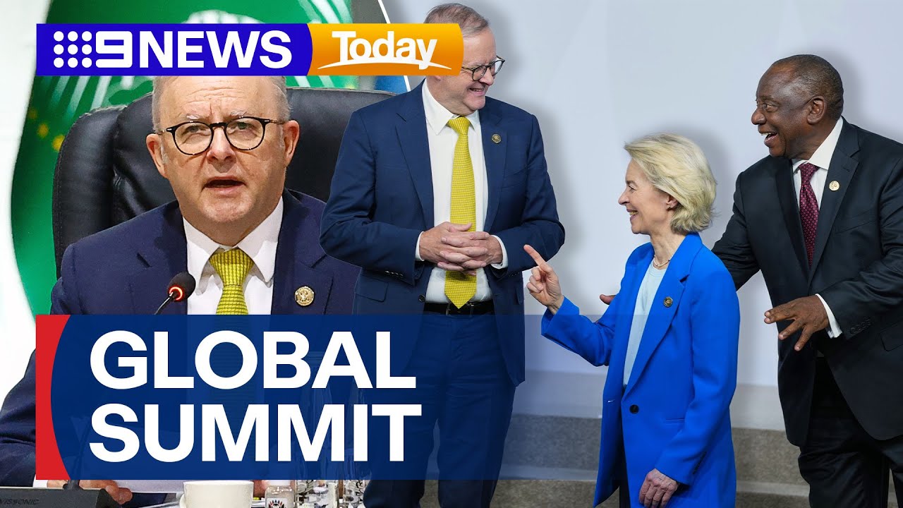 World leaders gather for global forum in South Africa | 9 News Australia