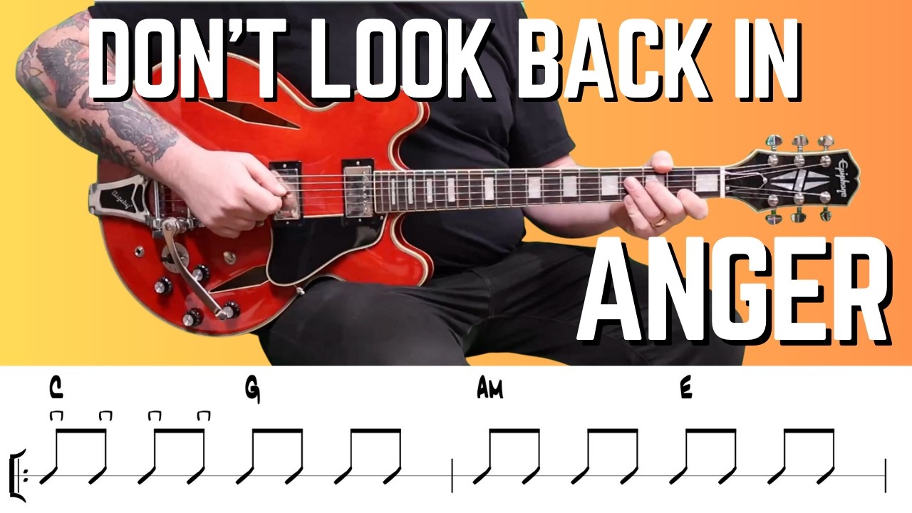 Don’t Look Back In Anger Guitar Lesson (Strummer’s Version) | Oasis Acoustic Tutorial + Free TABs