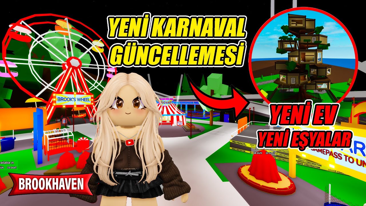 Brookhaven Karnaval Güncellemesi! Yeni Ev ve Eşyaları inceledim! roblox brookhaven 🏡rp