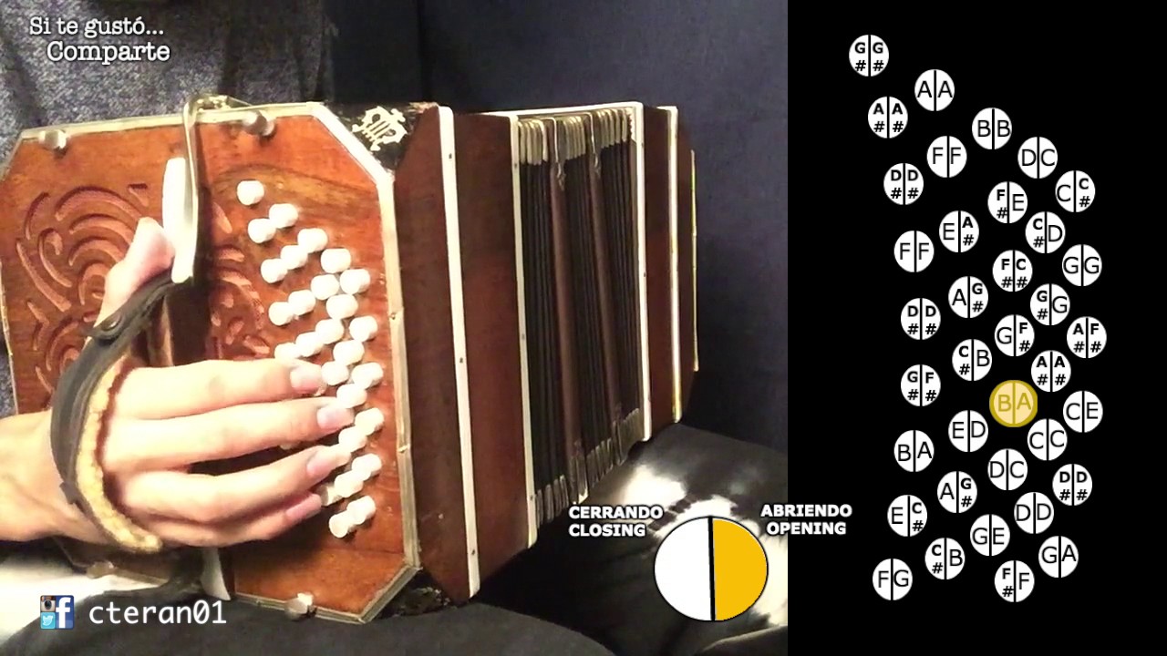 Tercera practica Acompañamiento (Accompaniment practice w/subtittles) - Bandoneon practice