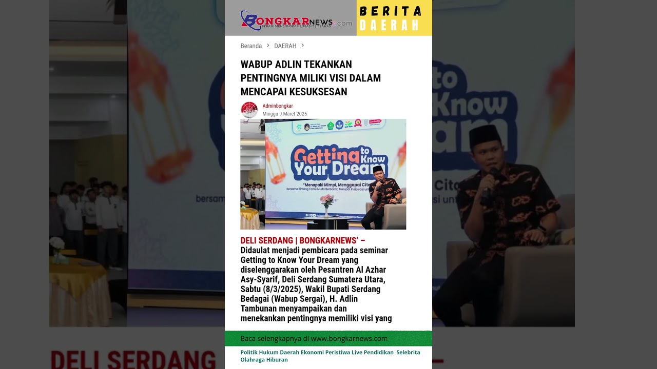 Berita Daerah Bongkar News SERGAI #news #breakingnews #live #beritadaerah