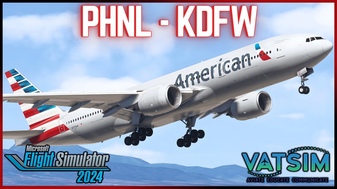 MSFS LIVE | VATSIM FNO | PMDG B777 | Honolulu (HNL) ✈︎ Dallas-Fort Worth (DFW) #msfs2024