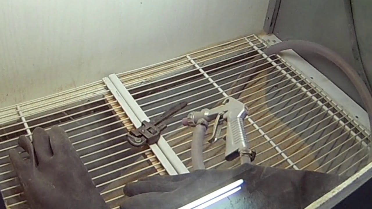 αμμοβολη  η δοκιμη! sandblasting cabin 2