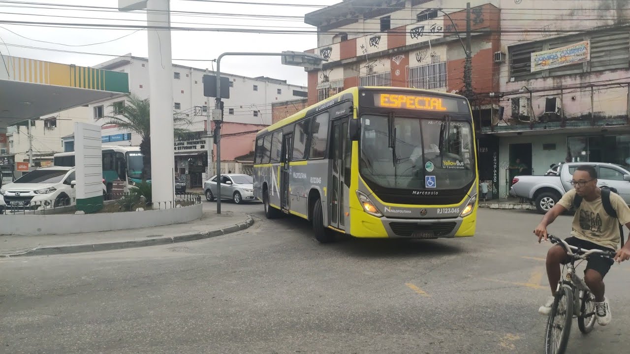 Carro RJ 146.021 da Linave Transportes + Movimentação de ônibus no Posto BR em Queimados. Parte 2